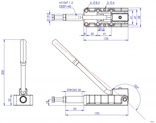 Push Pull Toggle Clamp Heavy Duty