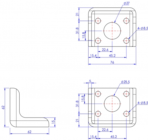 Push Pull Toggle Clamp Nose Mounted