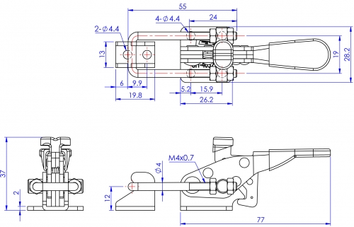 GH-40323-RSS Model of Pull Action Latch Clamps