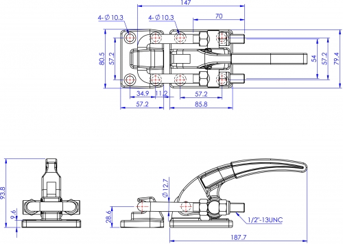 GH-40380 Model of Pull Action Latch Clamps