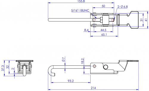 GH-40702 Model of Hook Toggle Clamps