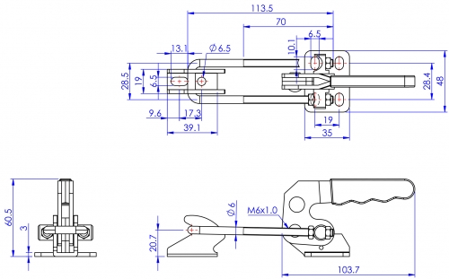 GH-40840 Model of Pull Action Latch Clamps