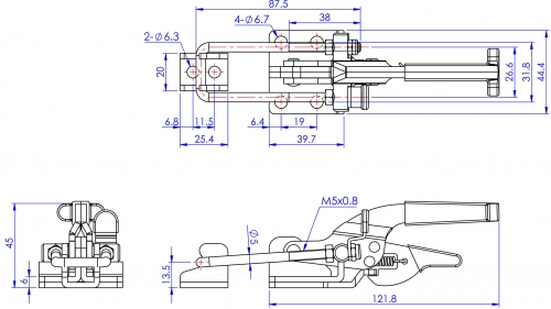 GH-431-R Model of Pull Action Latch Clamps