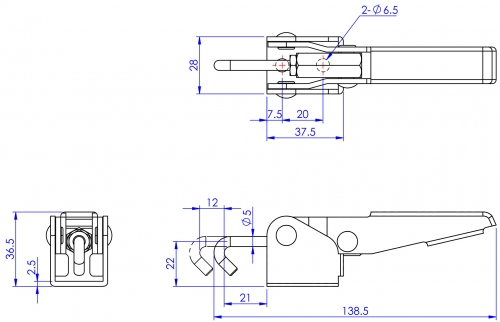 GH-43110 Model of Hook Toggle Clamps