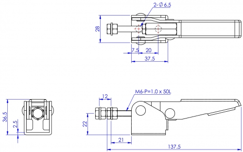 Hook Toggle Clamps (Stainless Steel)