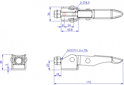 GH-43160 Model of Hook Toggle Clamps