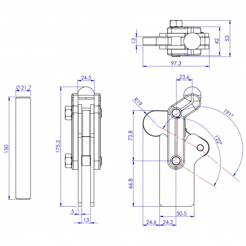 GH-70103 Model of Heavy Duty Toggle Clamps