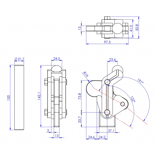 GH-70203 Model of Heavy Duty Toggle Clamps