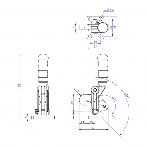 GH-70300-B Model of Heavy Duty Toggle Clamps