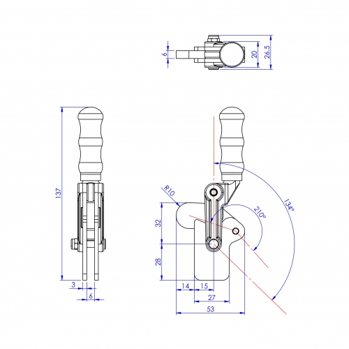 GH-70300 Model of Heavy Duty Toggle Clamps