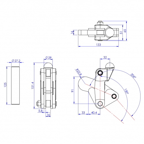 Heavy Duty  Toggle Clamps  Flat Base All Arm Types