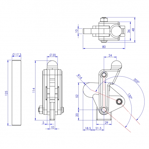 Heavy Duty  Toggle Clamps  Flat Base All Arm Types