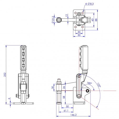 GH-71225 Model of Heavy Duty Toggle Clamps