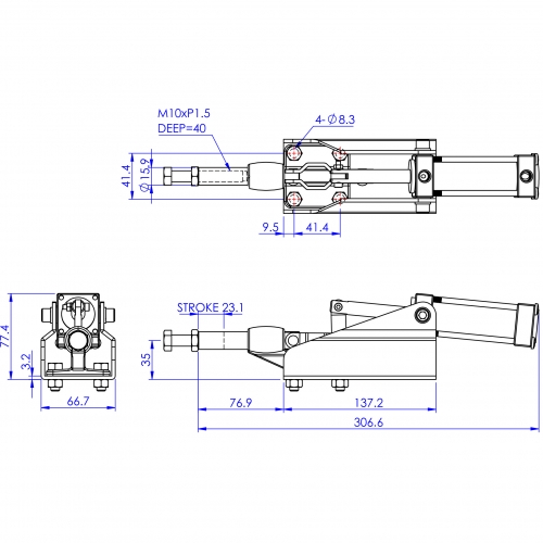 Pneumatic Push Pull Toggle Clamps