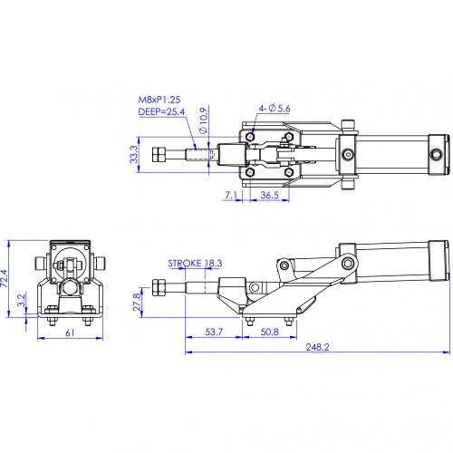 Pneumatic Push Pull Toggle Clamps