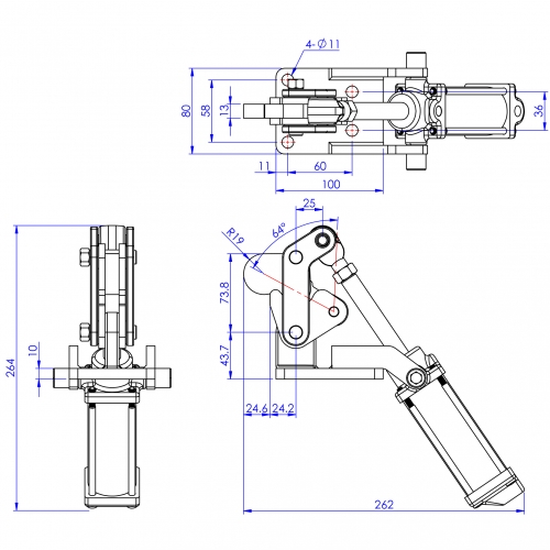 Heavy Duty Toggle Clamps Size Chart