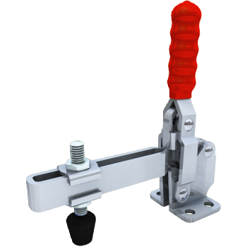 Vertical Toggle Clamp Flat Base Slotted Arm